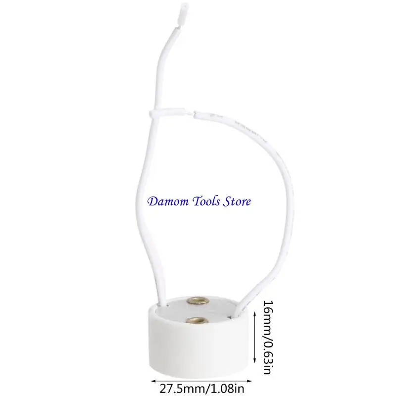 57BE GU10 Socket LED Bulb Halogen Lamp Holder Base Ceramic Wire Connector