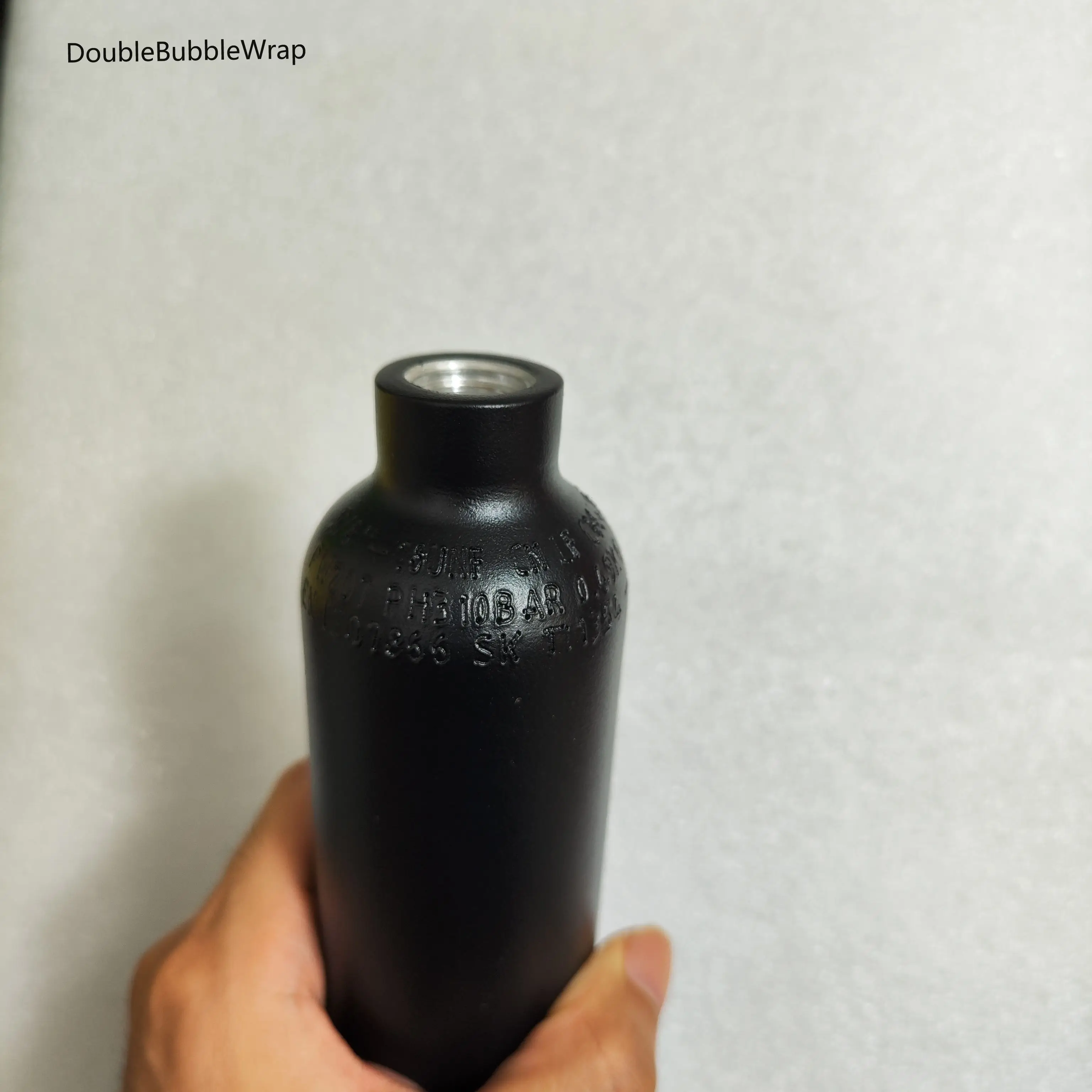 Imagem -05 - Matte Black Flat Garrafa de Alumínio Unf Entrada Thread Tank Garrafa Garrafa Tanque para Cilindro Mergulho 50 mm od 18 20mpa 4500psi 0.38l