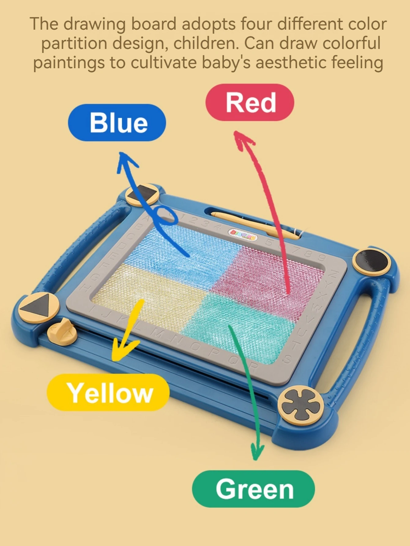 Children's magnetic color graffiti drawing board home writing board educational writing board toy