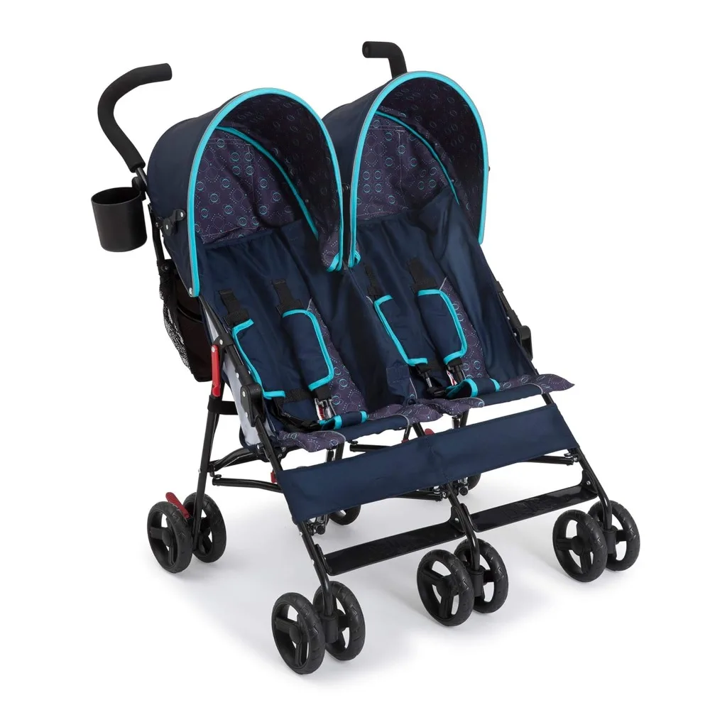 LX Side by Side Stroller - with Recline, Storage & Compact Fold, Night Sky