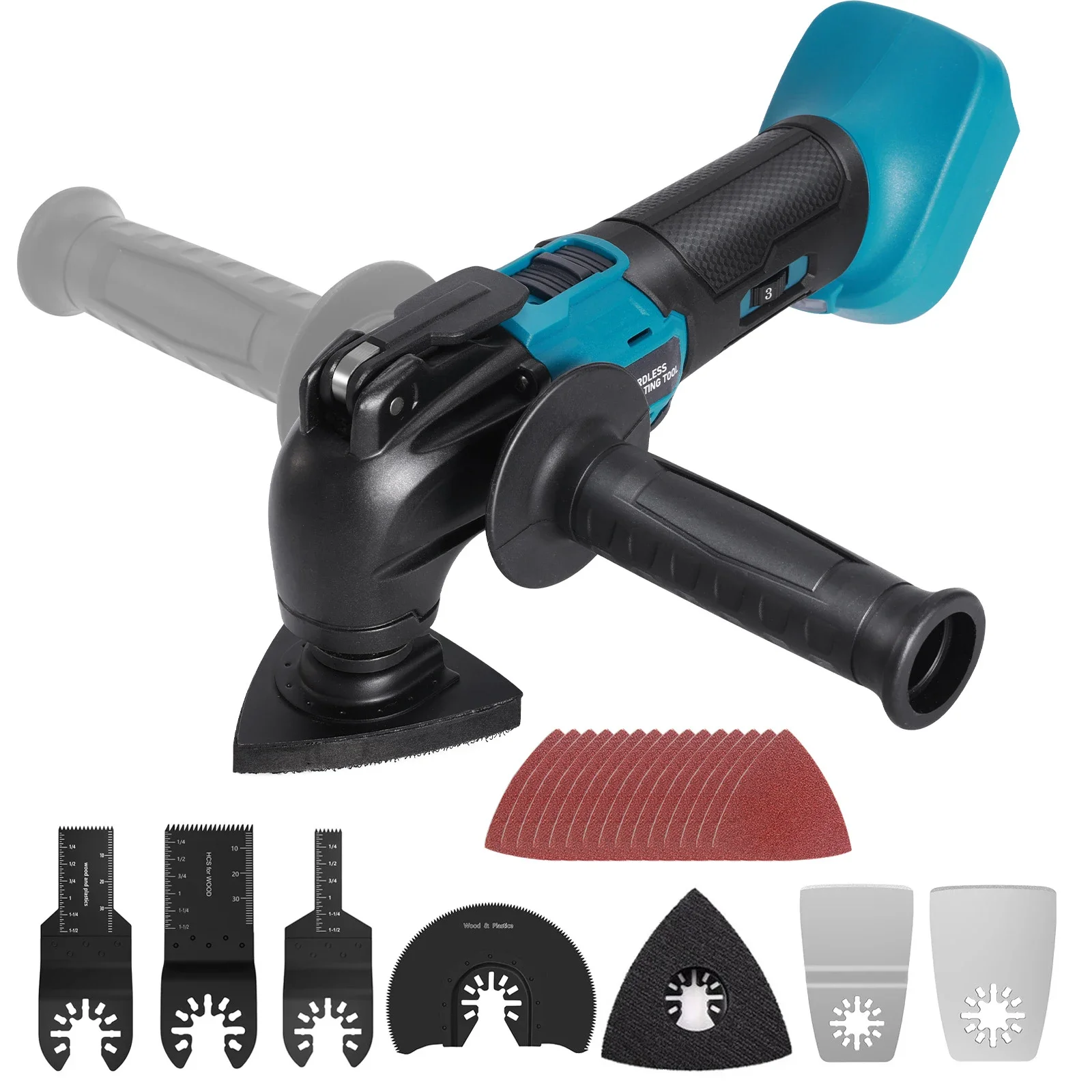 Electric Cordless Oscillator, Versatile Home Pruning Saw Multi-function Trimmer/Shovel/Cutting Saw Tools For 18V/21V Makita