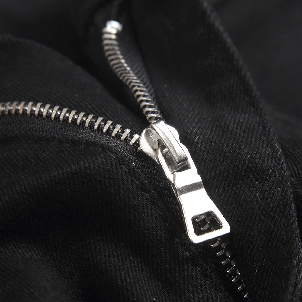 الرجال جوكر طباعة الجينز مهرج شخصية التصحيح سليم مدبب السراويل فاسق الأسود الدينيم سراويل قطنية #3