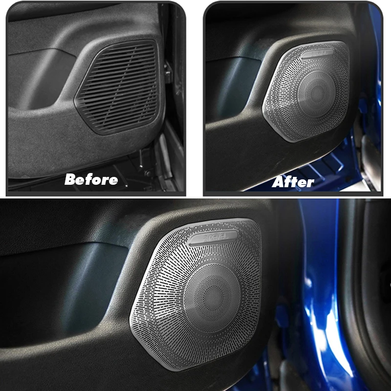 Car styling Audio Speaker Auto Door Loudspeaker decoration Covers Stickers for Lincoln Corsair 2018-2020 Interior Accessories