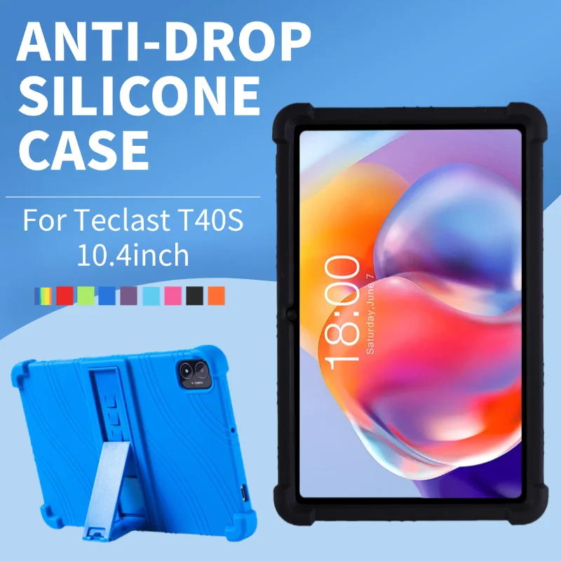 For Teclast T40S Tablet 10.4inch Stand Coat Shockproof Cover Tablet Case Android 12 Soft Silicon Stand Protective Shell