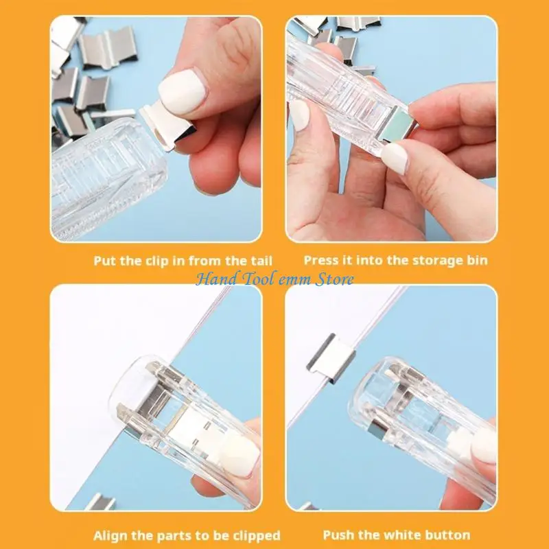 H37F Pack of 10 File Clips Push Clips Plastic And Metal Spring Paper Clips No Crease Folder Document Holders For School Work