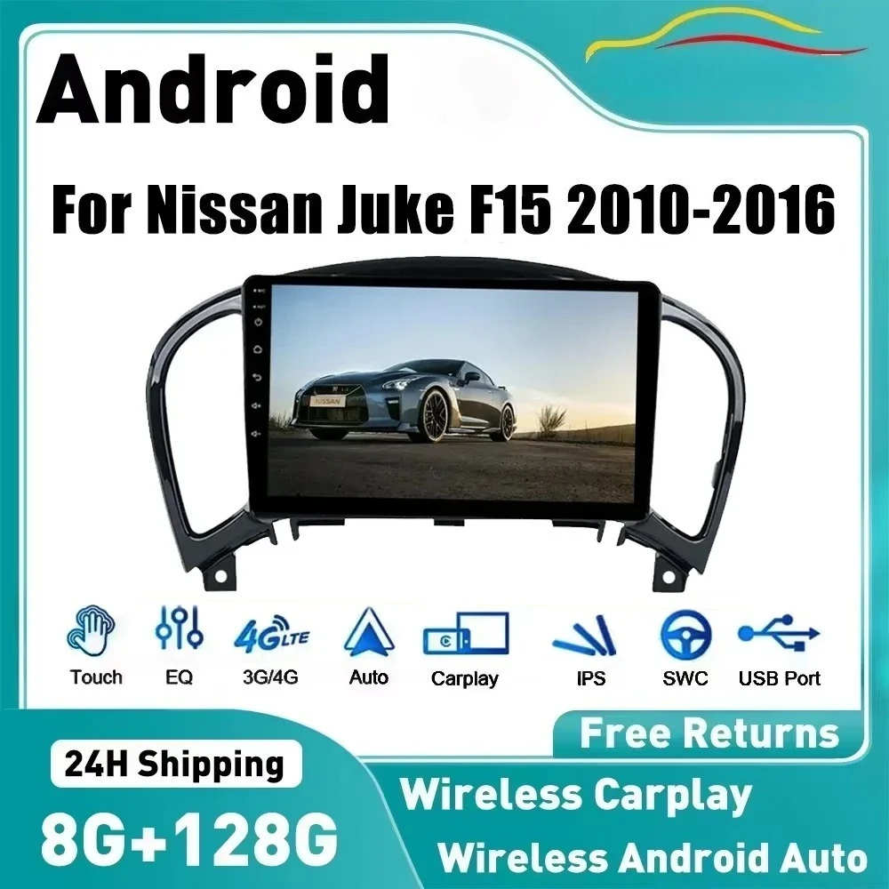 For Nissan Juke F15 2010-2016 Car Radio GPS Car Multimedia Video Player USB stereo autoradio Wireless Carplay Android