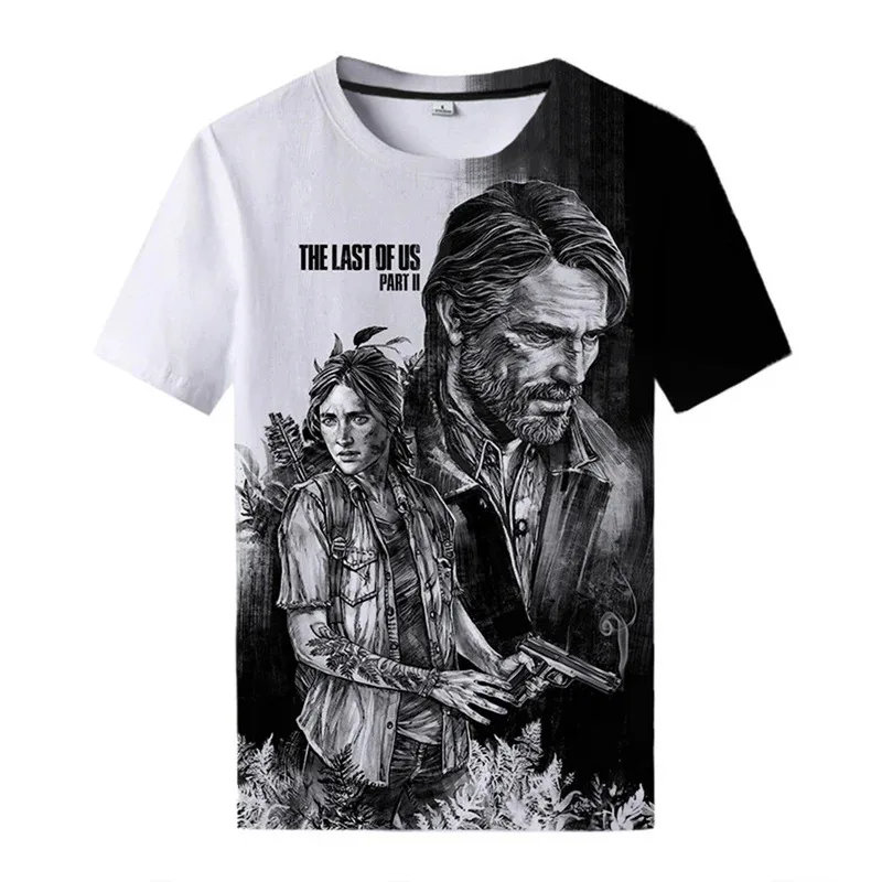 Summer popular TV drama character creative 3D printed horror and stimulating personality fashionable T-shirt