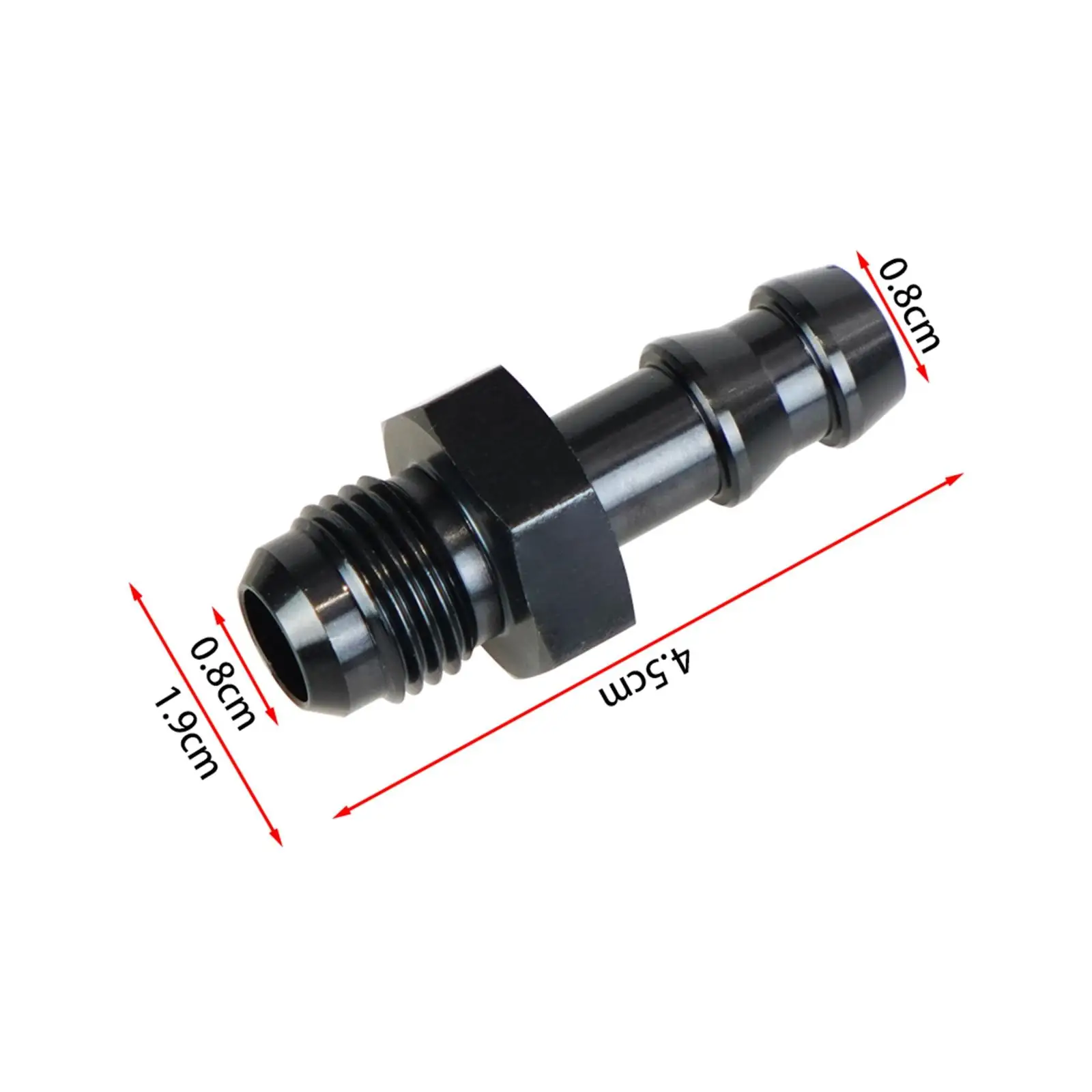 6AN to 3/8in Push on Barb Pipe Connector Sturdy Spare Parts Upgrade Refitting