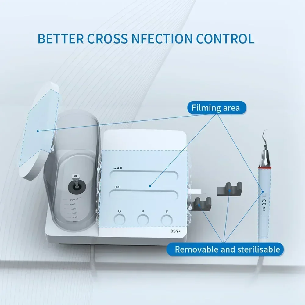 Refine DS7+ Ultrasonic Periodontal Cleaner Comes With LED Demolition Handpiece Removable Handset for Precision Dental Hygiene