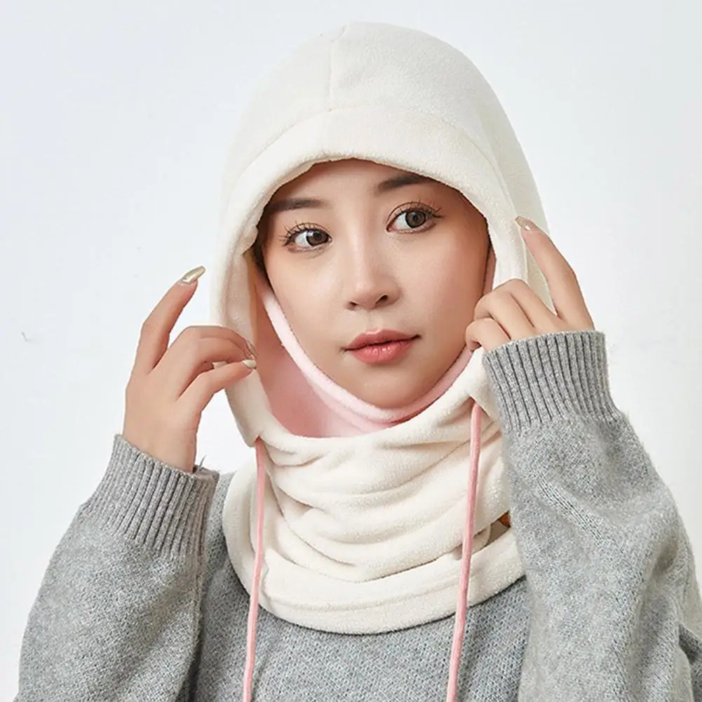 Warm Thermal Windproof Balaclava Ski Hood Motorcycle Face Cover Polar Fleece Adjustable Cycling Neck Cover Full Face Mask Winter
