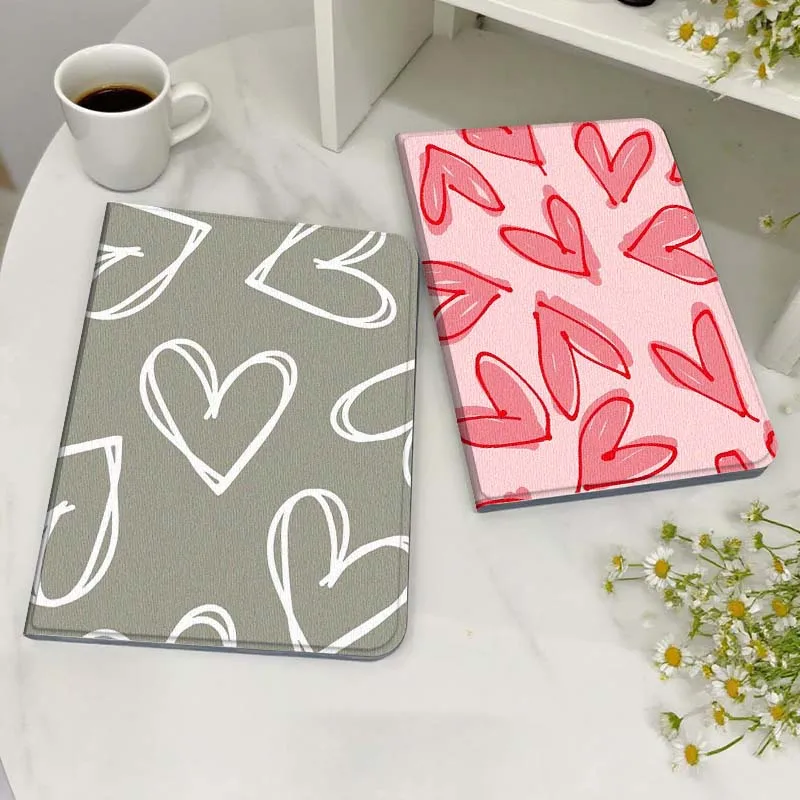 

Love Drawn Simple Line Pattern Case For Huawei MediaPad MatePad M5 M6 11 12 X SE T10 T10s 2 C5e T5 Pro Lite Air 11.5 Inch Tablet