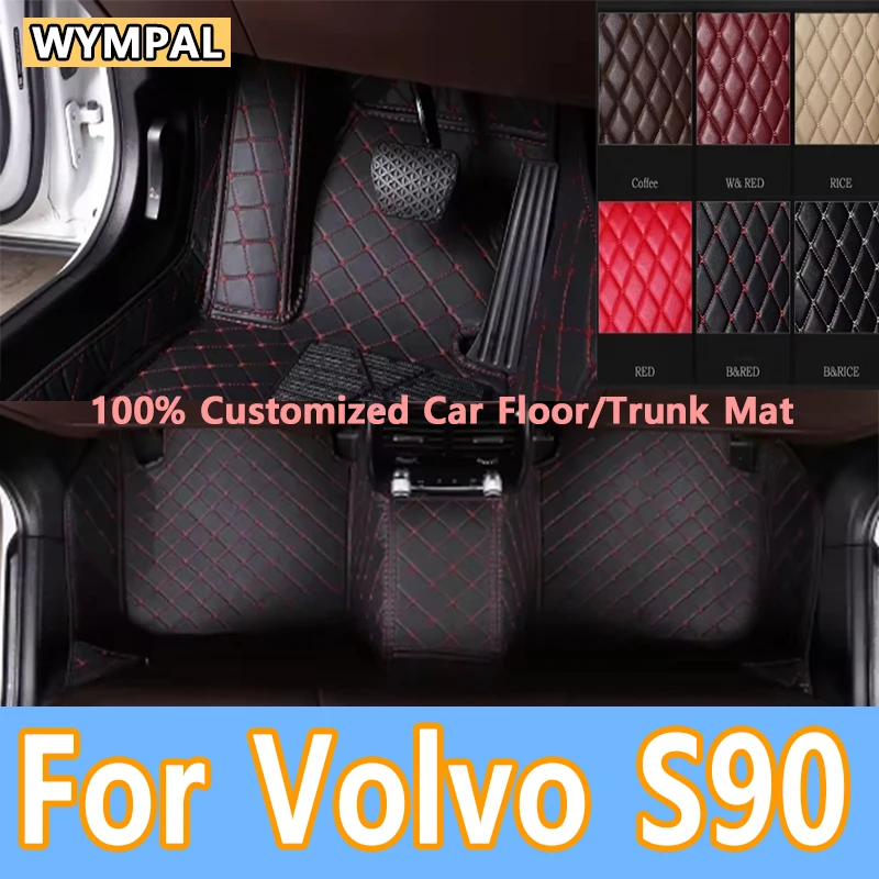 

Роскошные автомобильные коврики для Volvo S90 2017 2018 2019 2020-2022, автомобильные подушечки для ног на заказ, автомобильный ковер, аксессуары для интерьера