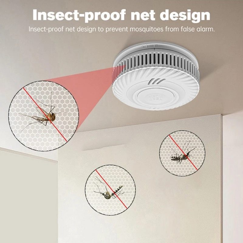 Ingebouwde 10-jarige batterij rookmelder Wifi-functie Tuya Smart Home Salon Kinderkamer Keuken Winkel Brandalarmsensor