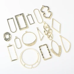 10pcs Zinc Alloy Geometry Charms UV Epoxy Resin Metal Frame Charms Connector For DIY Fashion Pendant Jewelry Making Accessories