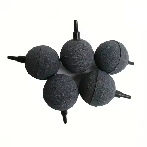 x20mm Aquarium Durable Round Air Stone Mineral Bubble Diffuser Airstones for Aquarium Fish Tank Pump and Hydroponics