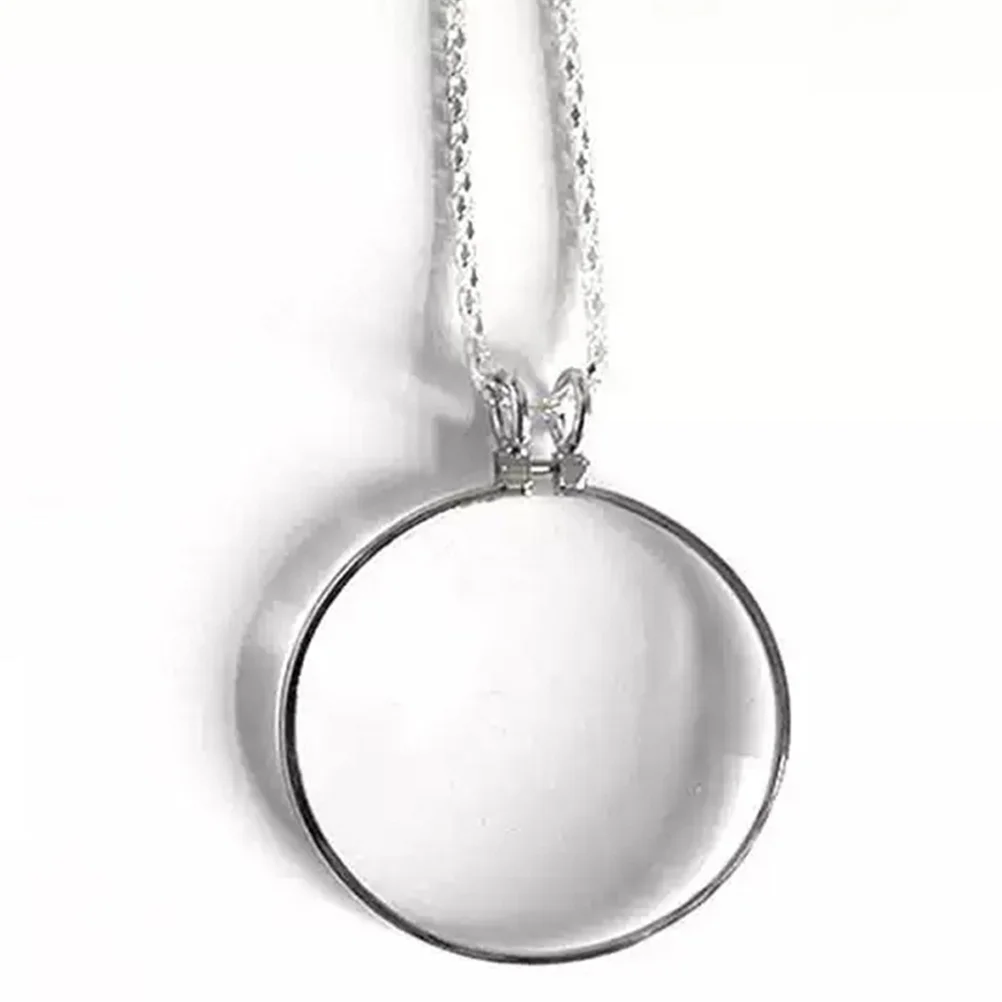 2 قطعة قلادة مكبرة 5X عالية الوضوح معلقة المكبر خفيفة الوزن القراءة قلادة للكتب الصحف الحرف المسنين