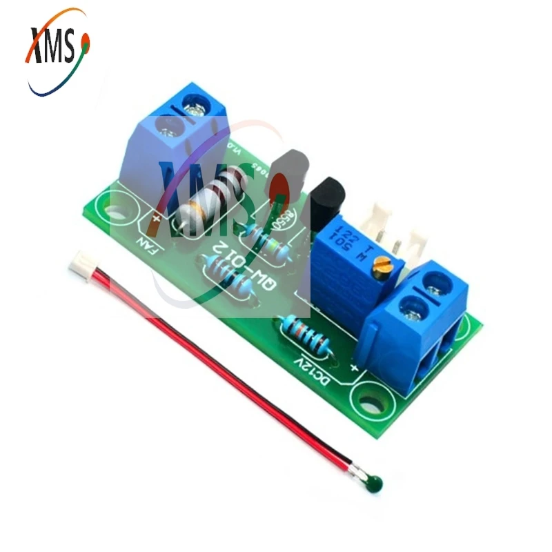 DC 12V Intelligent Fan Temperature Controller Fan Control Board for PC Temperature Linear Adjustable 4 Gears