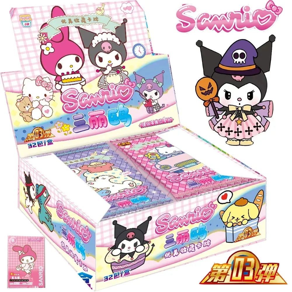 Genuine Sanrio Cartoon Cards For Kids Hello Kitty My Melody Third Shot One-Dollar Bags Famous Cartoon Characters Exquisite Cards