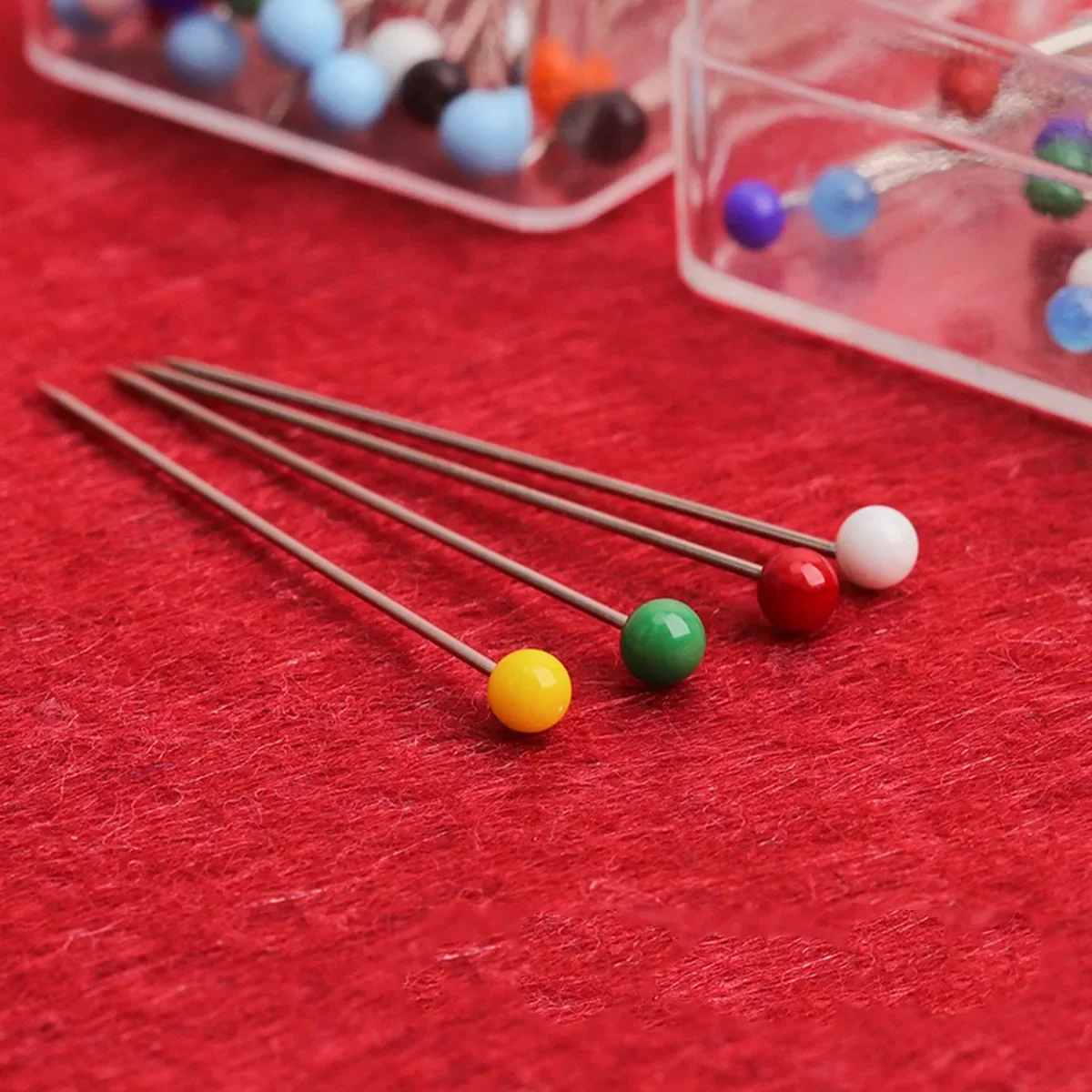 100/200 Pcs Sewing Pins Multicolor Head Pins 35MM Ball Head Pins for DIY Craft Sewing Dressmaker Jewelry Decoration