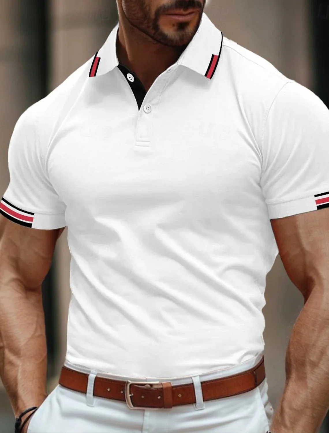 HOTMen\'s New T-shirt Classic Short sleeved Polo Shirt Mens Fashion Solid Short Sleeved Polo Shirt Summer Breathable Comfortable