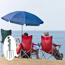 1pc Heavy Duty Steel Ground Anchor with 4 Nails Flagpole Outdoor Decor Base Portable Umbrella Holder Flag Christmas Tree Stand