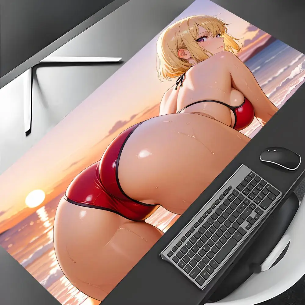 

Girl in a swimsuit anime Mouse Pad hentai Desk Mat Gaming mat gamer pc accessories rubber anti-slip keypad expansion mousepad