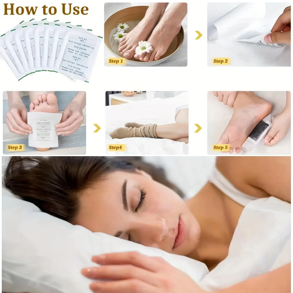 50pcs Foot Patches with Adhesive Sheets And 100pcs Disposable Moisturizing Foot Masks Foot Care Set for Home Spa Treatment