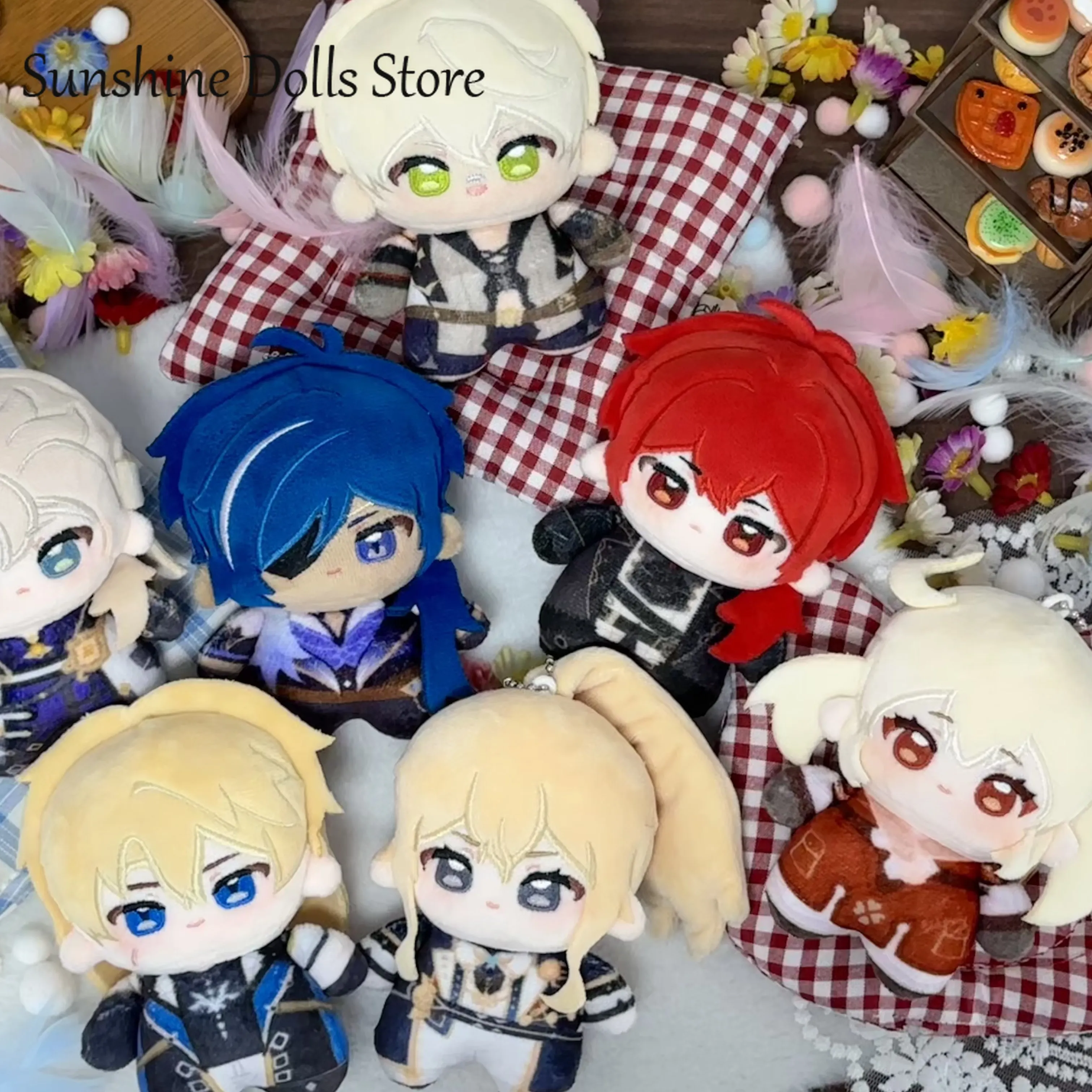 

Anime Genshin Impact Jean Gunnhildr Diluc Albedo Varka Cute Printed Body Cotton Doll 10cm Ornament Plush Pendant Toys Plushie