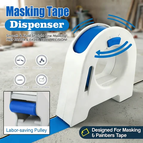 Painters Tape Applicator Windows Door Frame Trim Masking Tape Dispenser for Construction Site Grout Sealing Home Renovation Tool