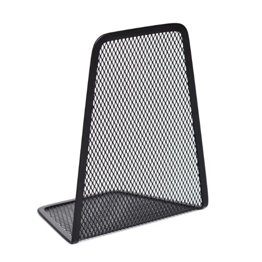 2Pcs Iron Mesh Book Stand Sturdy Metal Book Holder Elegant Industrial Desktop Organizer for Papers Folders Magazines Reading