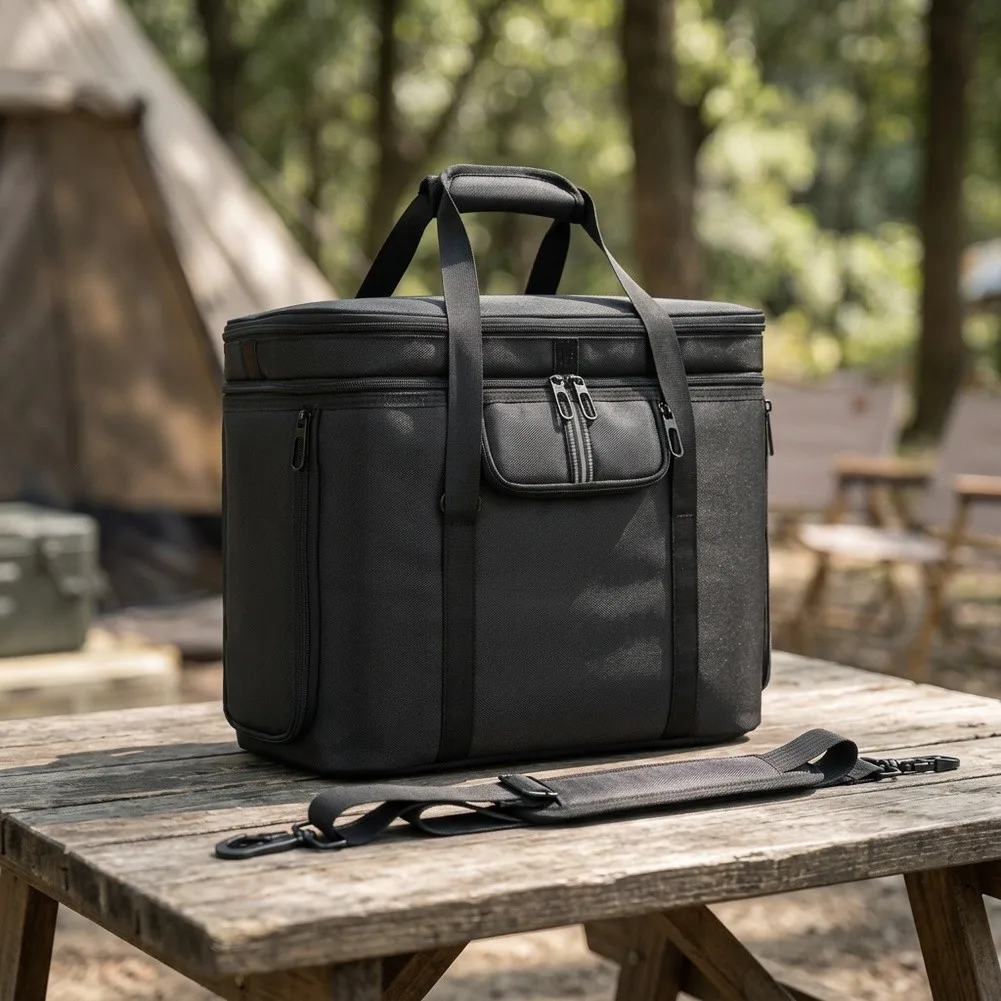 Protective Carrying Case For ECOFLOW For DELTA3 Plus Padded Storage Pouch With Pockets & Adjustable Shoulder Strap