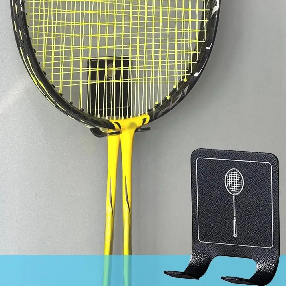 Wandmontierter Tennisschläger-Wandregal, selbstklebender Halter für Badmintonschläger aus Aluminiumlegierung, stanzfrei, langlebig, Wandhaken für Schläger