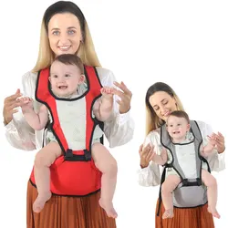 Portable Kangaroo Shoulder Strap For Infants Ergonomic Baby Carrier With Hip Seat Large Capacity Pocket Wrap Sling Waist  Holder