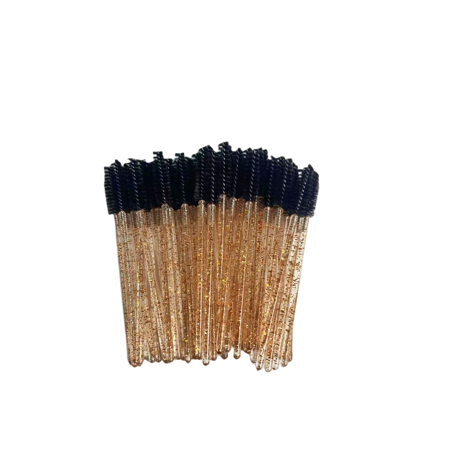 Eyelash Spoolie Wands Rose Gold Color Series 50pcs Per Bag Private Label Package Available