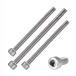 M3 M4 M5 M6 M8 Long Knurled Cup Hex Socket Screw 304 Stainless Steel DIN912 Lengthen Inner Hexagon Bolt 120mm 150mm 160mm 180mm