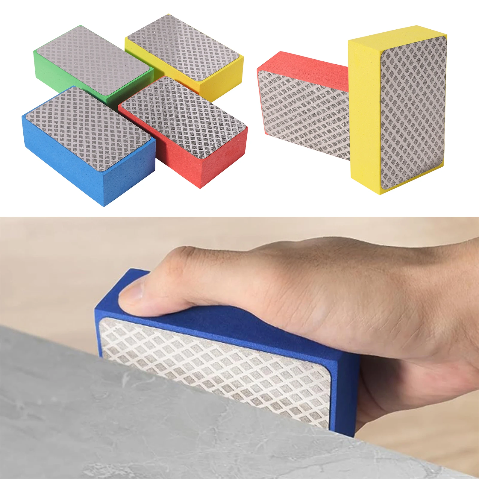 

1/2/5 шт. алмазные ручные полировальные диски для плитки, стекла, абразивные шлифовальные блоки, камень, мрамор, керамический шлифовальный диск, полировальные инструменты, новые