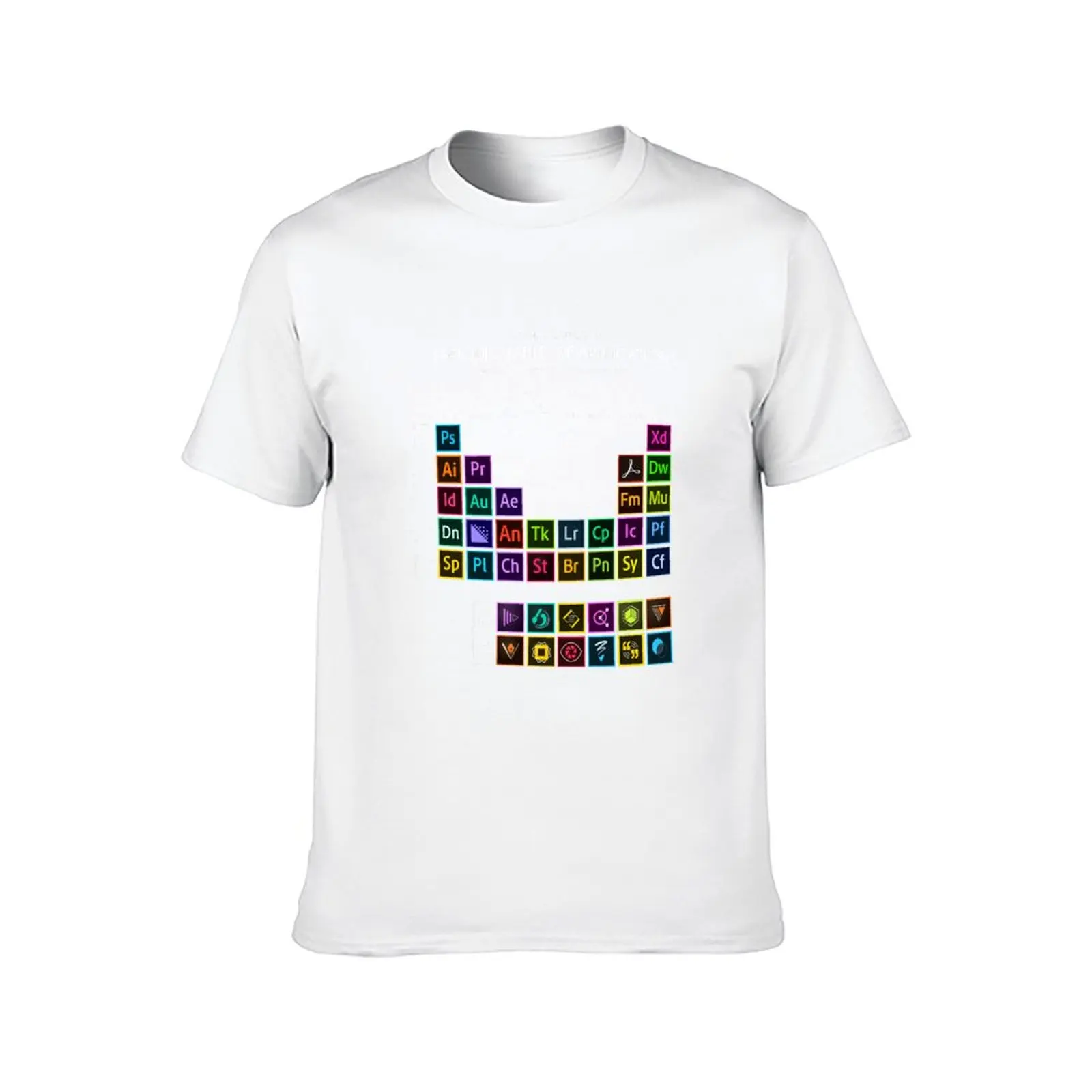 تي شيرت Adobe Creative Suite للطاولة الدورية تي شيرت قطني تي شيرت رجالي مضحك تي شيرت فكاهة داكنة تي شيرت