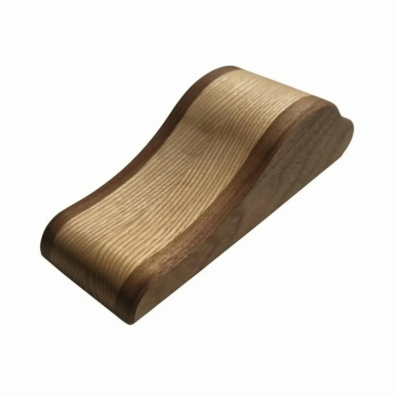 Watch-Strap Forming Tool | Ergonomic Contoured Wooden Body, Textured Central Surface, Leather Strap Bender, for Workbench
