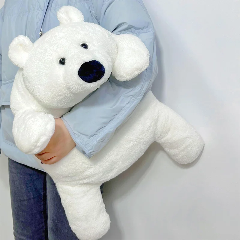 Polar Bear Plush Pillow Kawaii Little White Bear Plush Toy Prone Posture Standing Posture Small White Bear Plush Toy