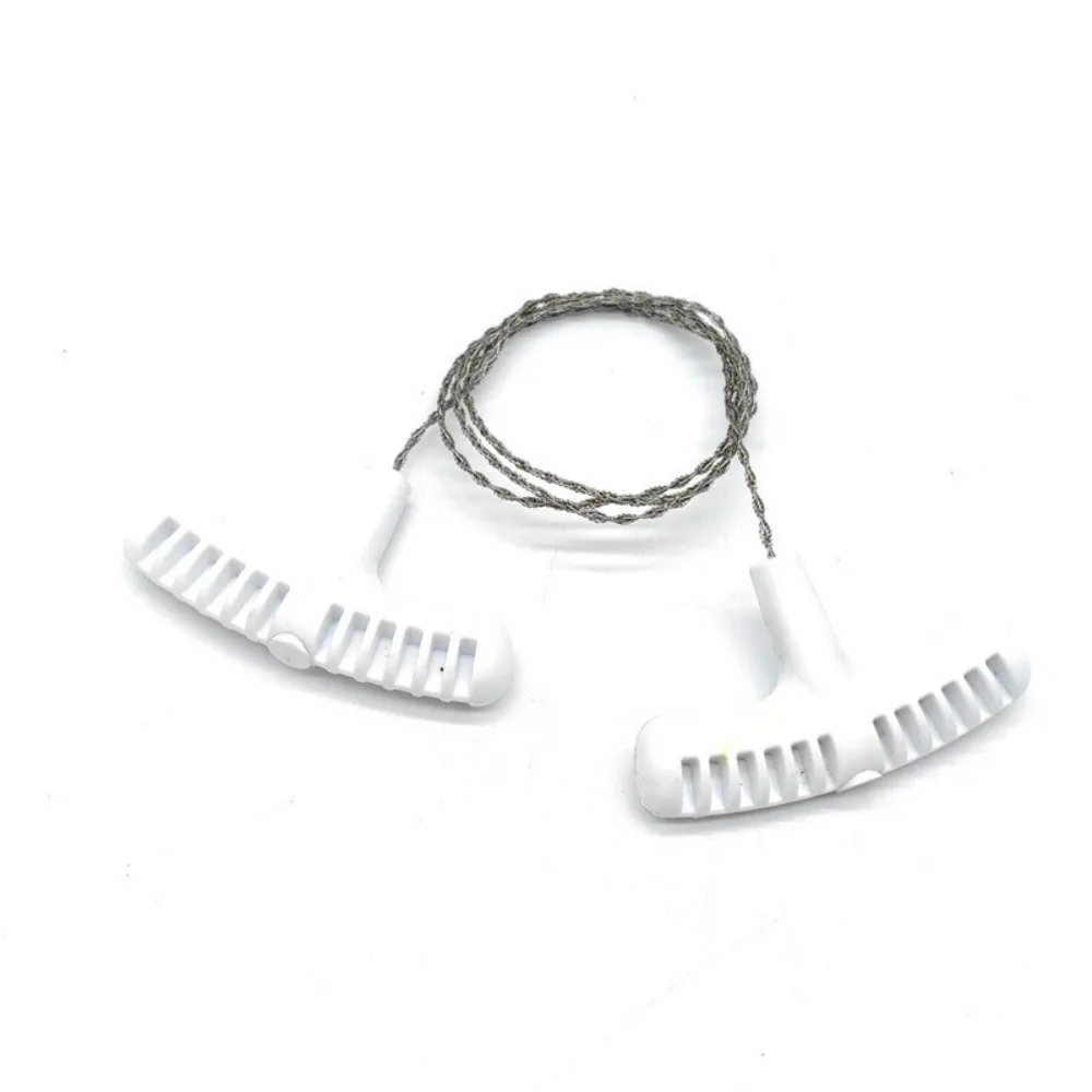 4-strand Stainless Steel Wire Saw Manual with Handle Outdoor Camping Survival Tool Mini Lightweight Hand Steel Wire Saw
