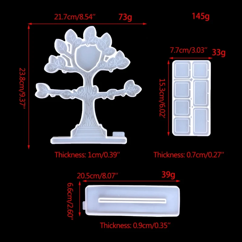 Cornice per foto Ciondolo appeso per albero Stampo in resina epossidica Decorazioni per desktop Stampo in silicone Ornamenti