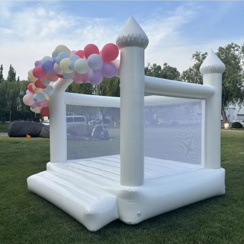 

Commercial Outdoor White Inflatable Bouncy Castle Bouncing Trampoline Wedding Party