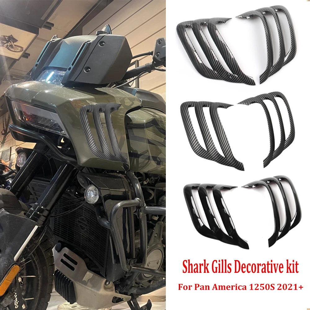 For Harley PAN AMERICA 1250 S PA1250S 2024 2023 2022 2021 New Motorcycle Accessory Decoration Shark Gills Decorative Side Kits