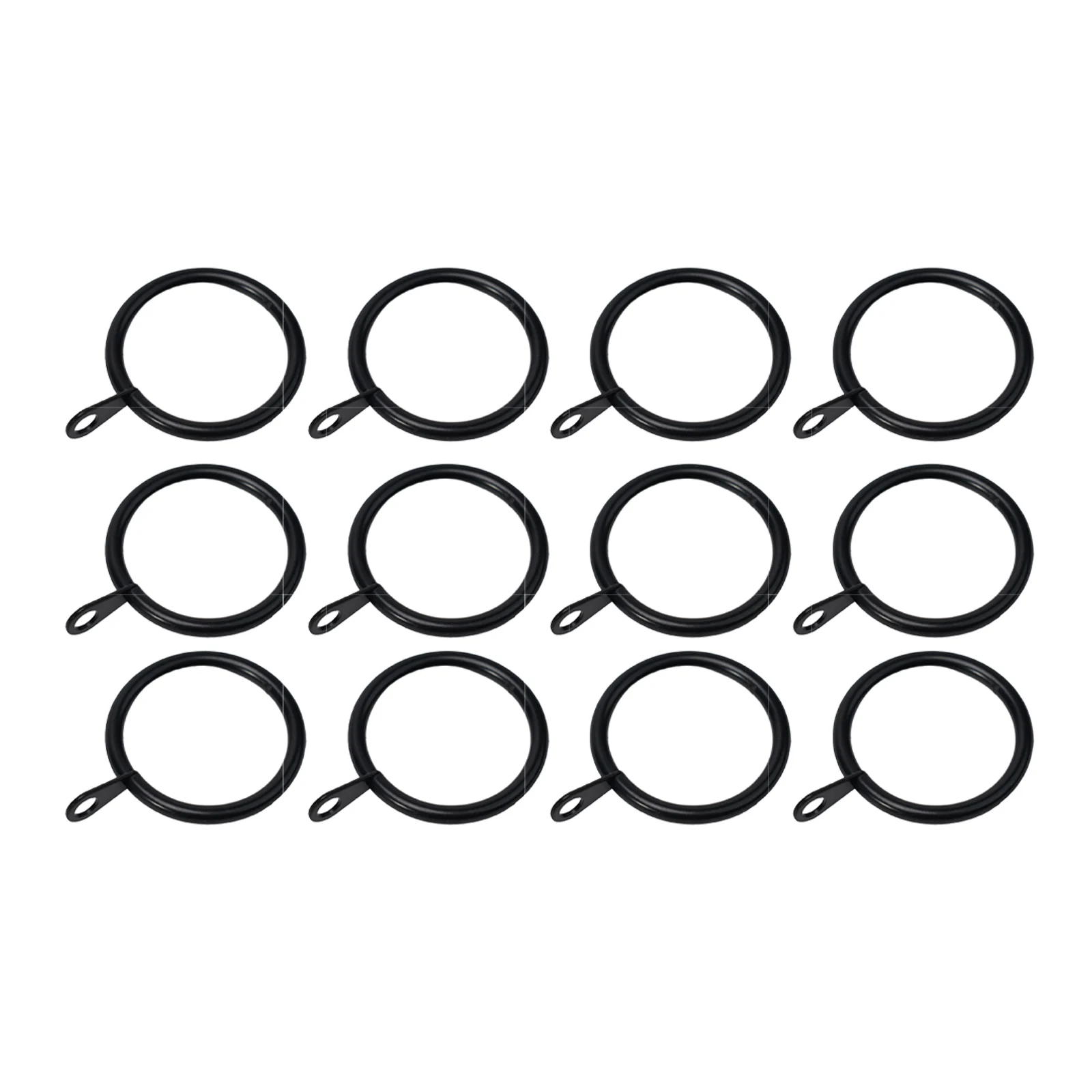 12/24pcs Curtain Rings Hanging Hooks For Curtains Rods Pole Heavy Duty Curtain Rod Hook Iron Rings Hardware Hanging Hooks