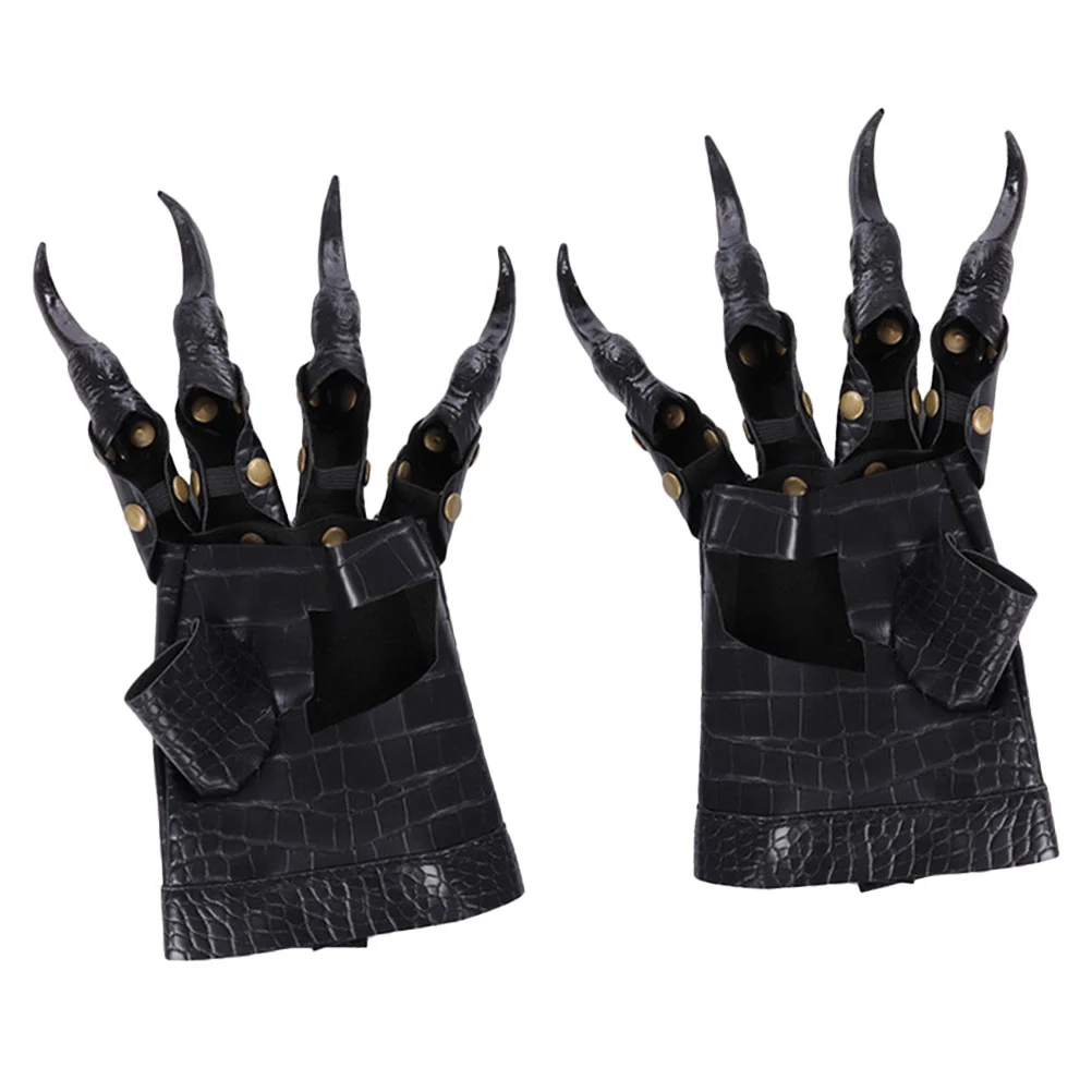 Dedo Cheio Props Luvas De Halloween, Roupa Garra De Dragão, Trajes De Festa De Unhas Adulto