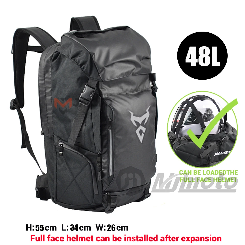 Motocentric motorfiets achterbank tas multifunctionele waterdichte motorhelm rugzak grote capaciteit motorcross staarttas bagage