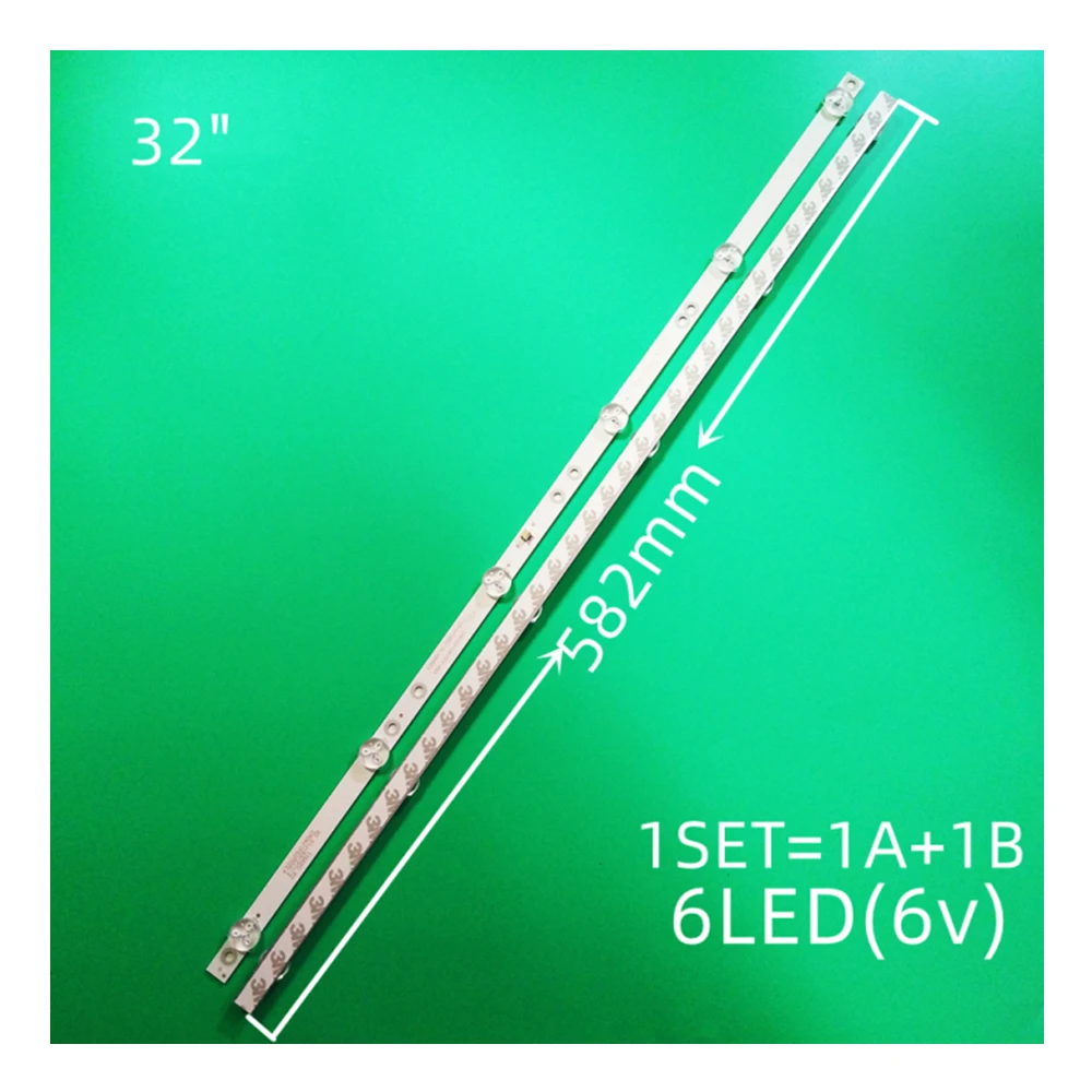 

582mm TV's Lamps Kit LED Backlight Strips For AKAI 32C1 LED Bars K320WDX A1 Bands Rulers 4708-K320WD-A2113N01 A2113N11 Type A B