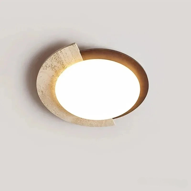 Virello Ceiling Lamp Natural stone ceiling light Japanese wabi sabi lamp for Home Decoration Corridors Living room Indoor Light
