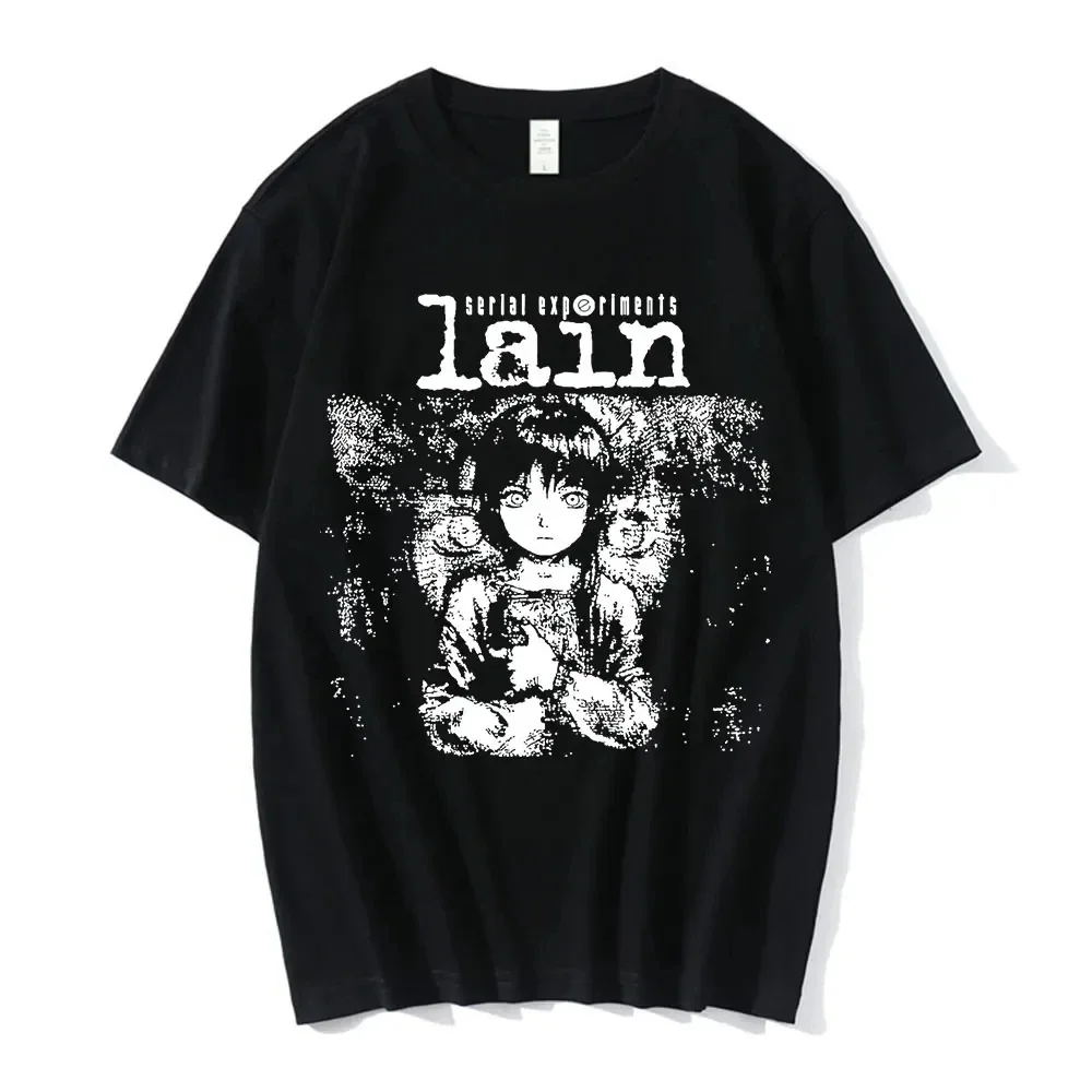 

Anime Serial Experiments Lain T-Shirt Men Women Graphic T Shirts Unisex Iwakura Manga Girl Sci Fi Short Sleeve Tee Tops 62463