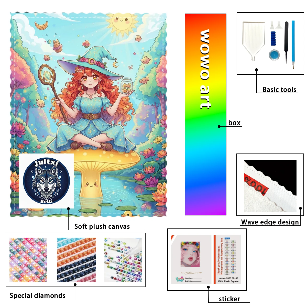 

【Betti_ Diamond Art】Magical Girl Crystal AB Rhinestone FD Rhinestone Perfect Resin Diamond